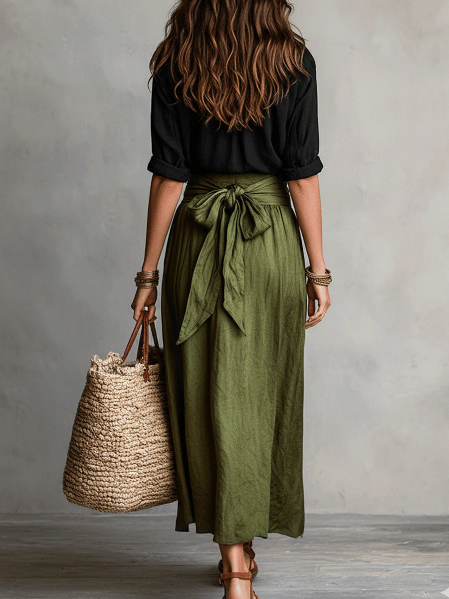 River | Tie-Waist Midi Set