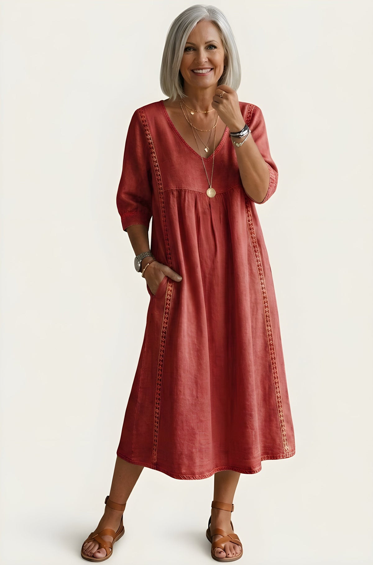 Colette™ | Elegant A-Line Maxi Dress