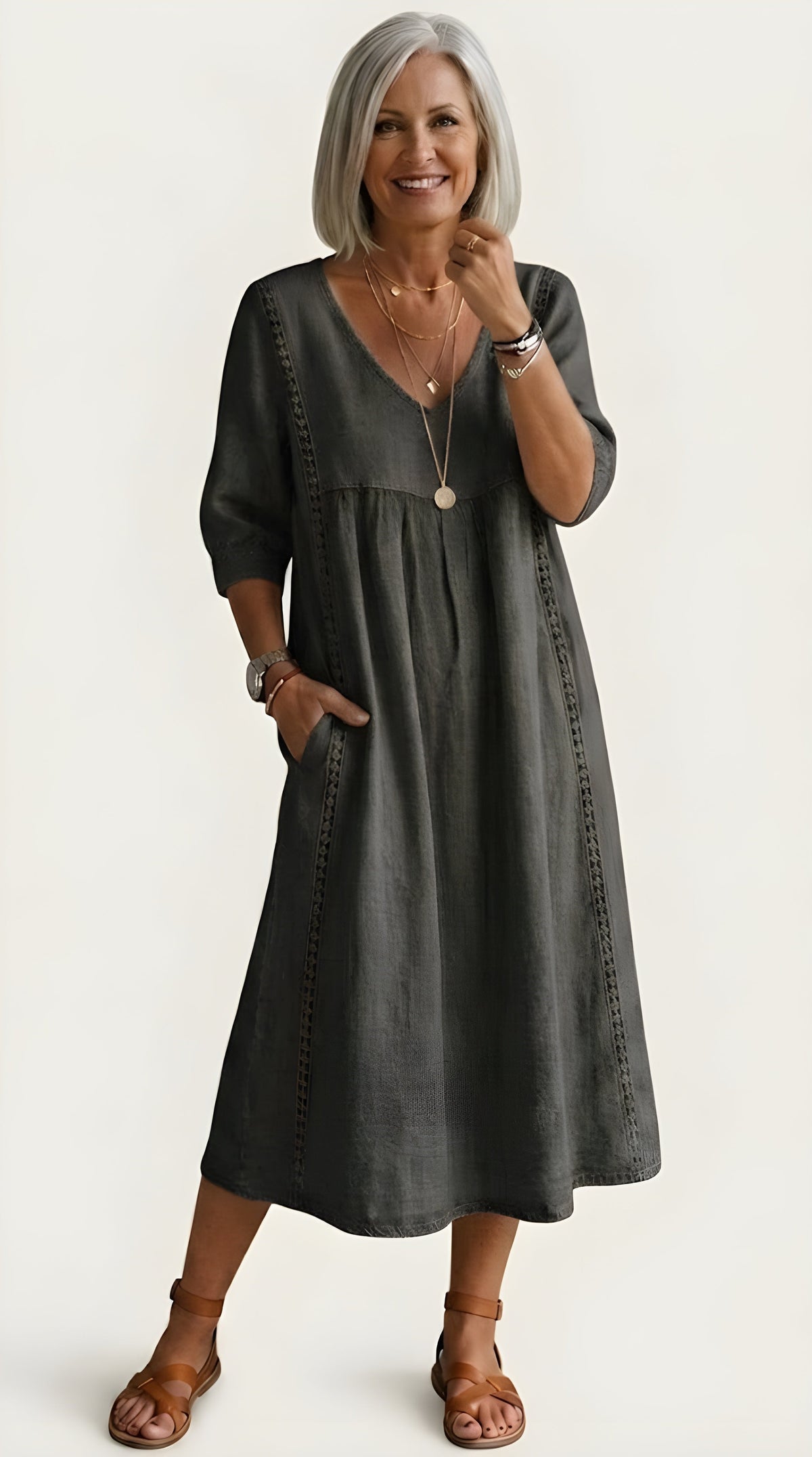 Colette™ | Elegant A-Line Maxi Dress