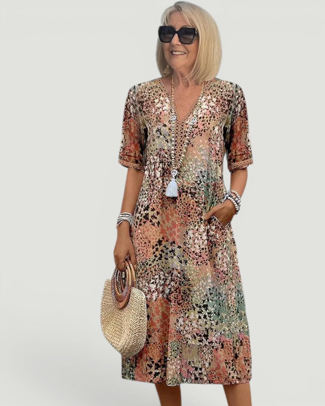 Jessica™ | Relaxed Print Midi Dress