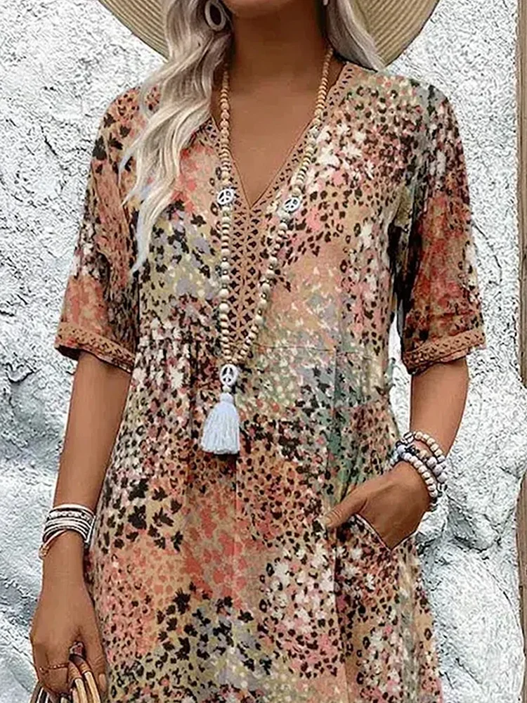 Jessica™ | Relaxed Print Midi Dress