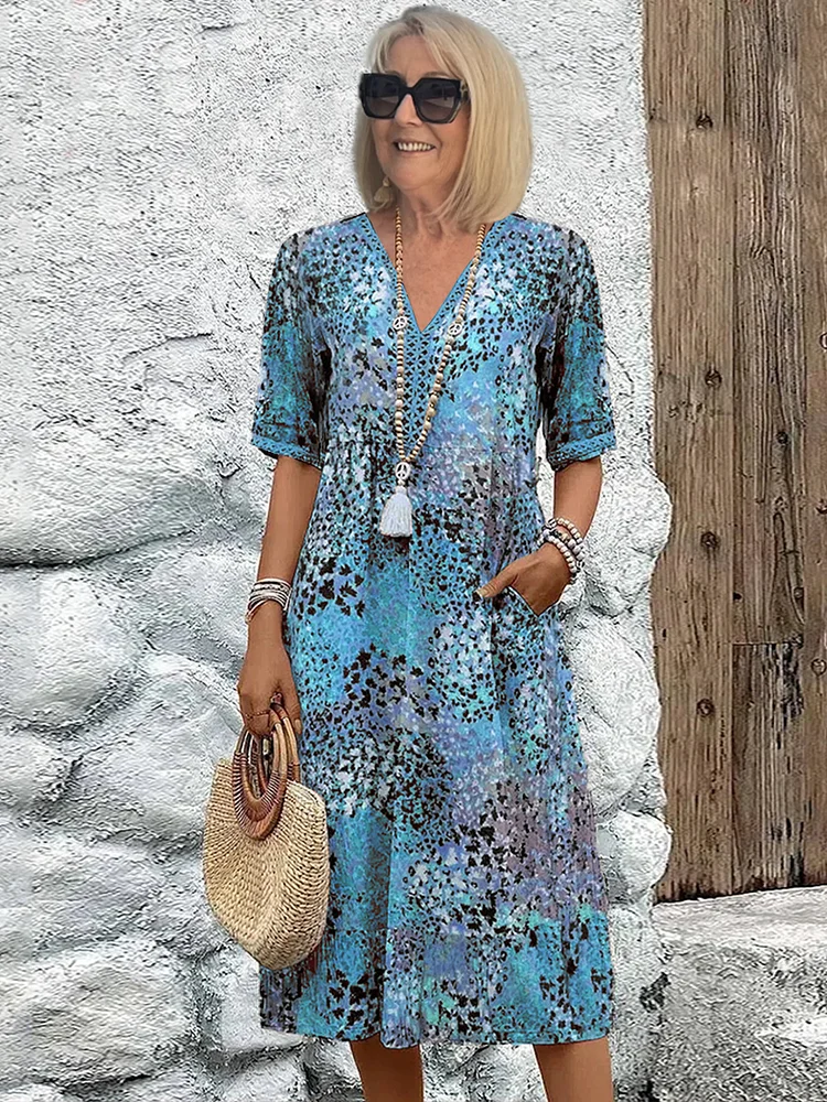 Jessica™ | Relaxed Print Midi Dress