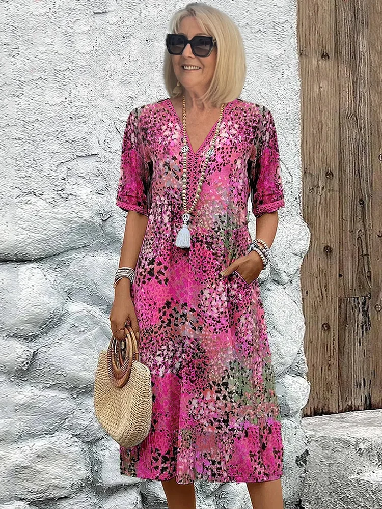 Jessica™ | Relaxed Print Midi Dress