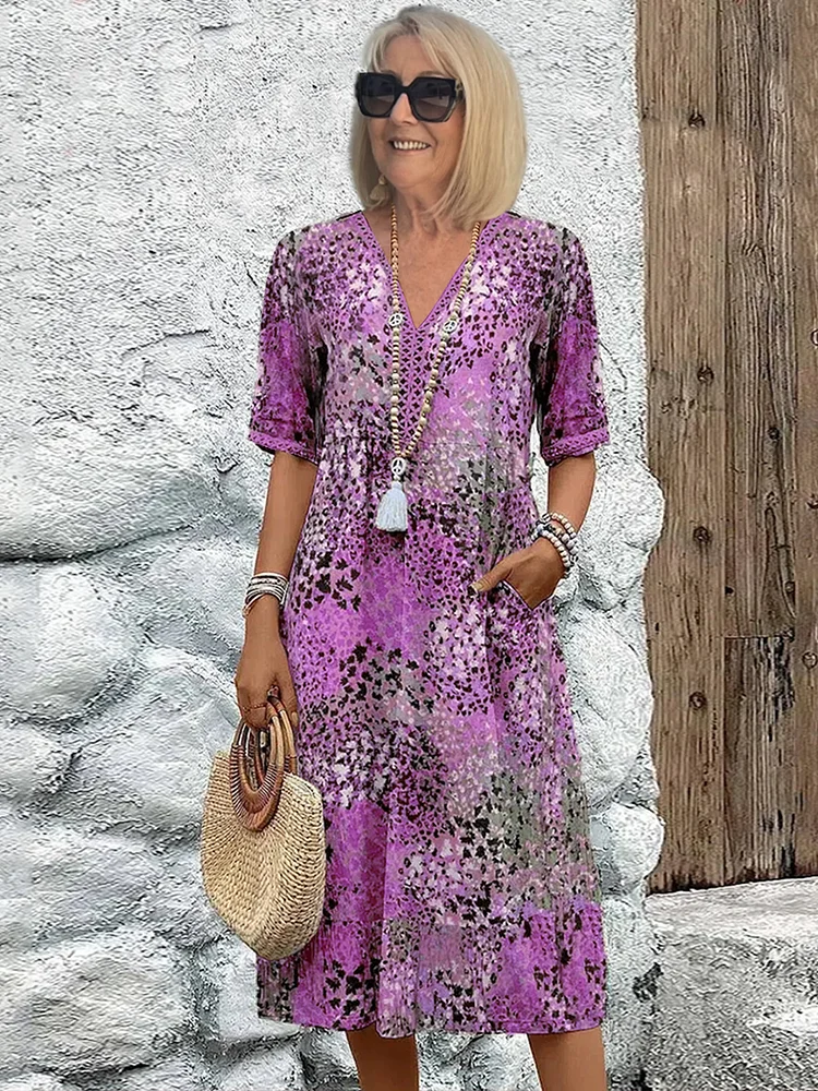 Jessica™ | Relaxed Print Midi Dress