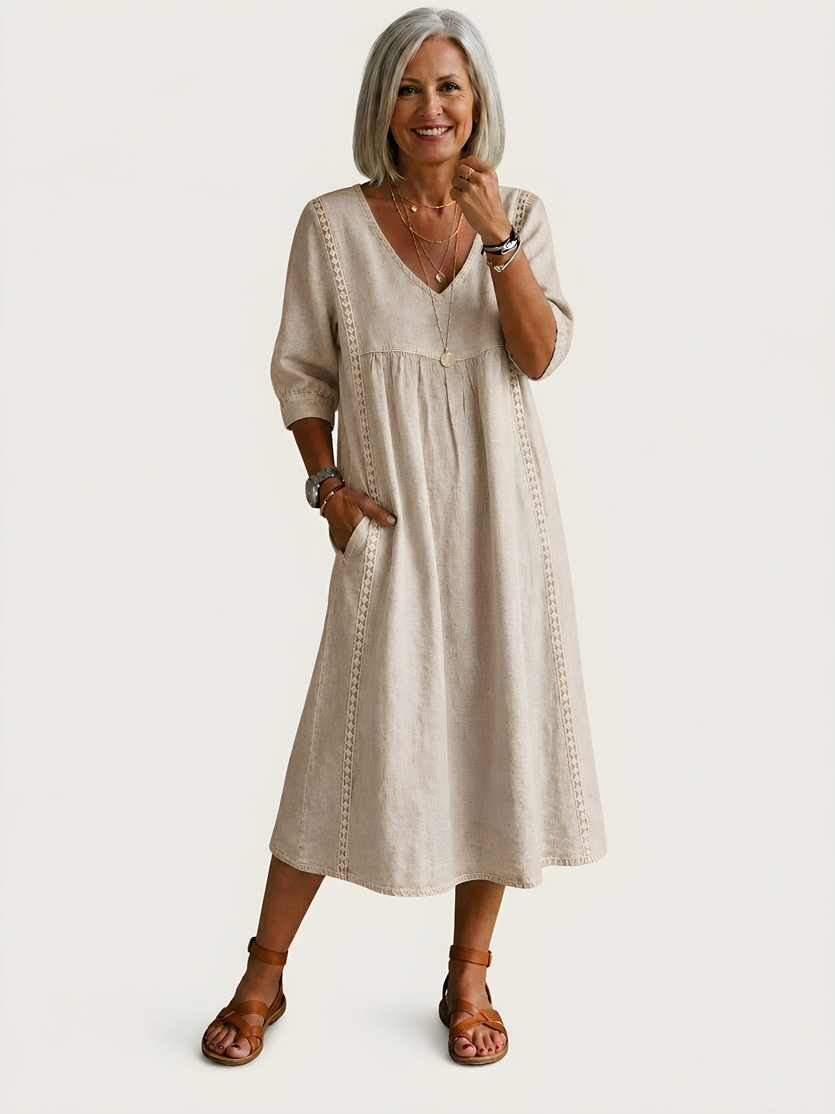 Colette™ | Elegant A-Line Maxi Dress