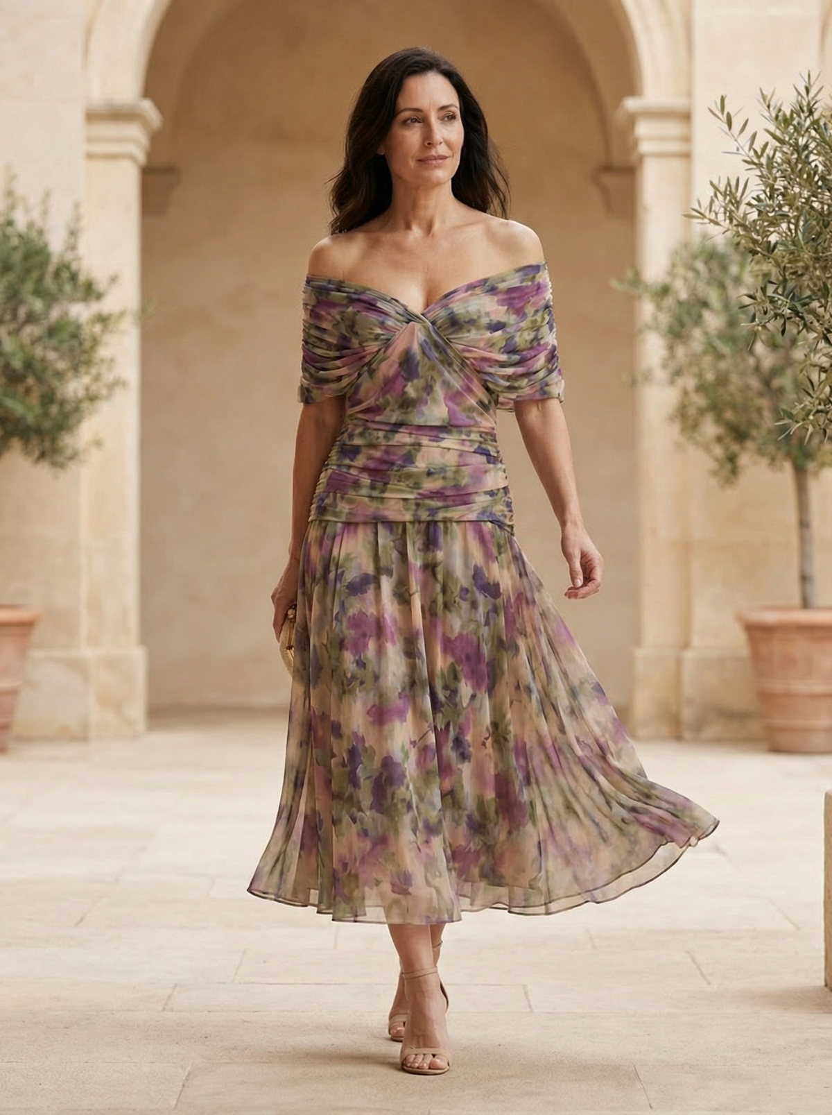 Elegant Silk Santana Dress
