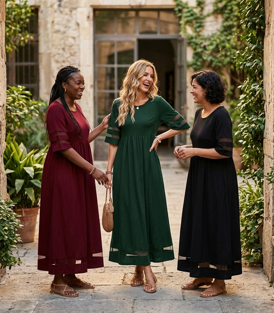 Louise™ | Softly Structured Midi Dress