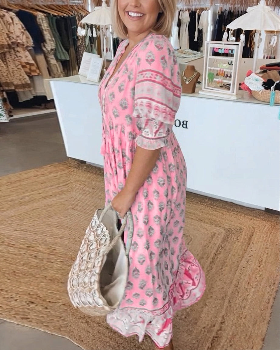 Verity™ | Bohemian Midi Beach Dress