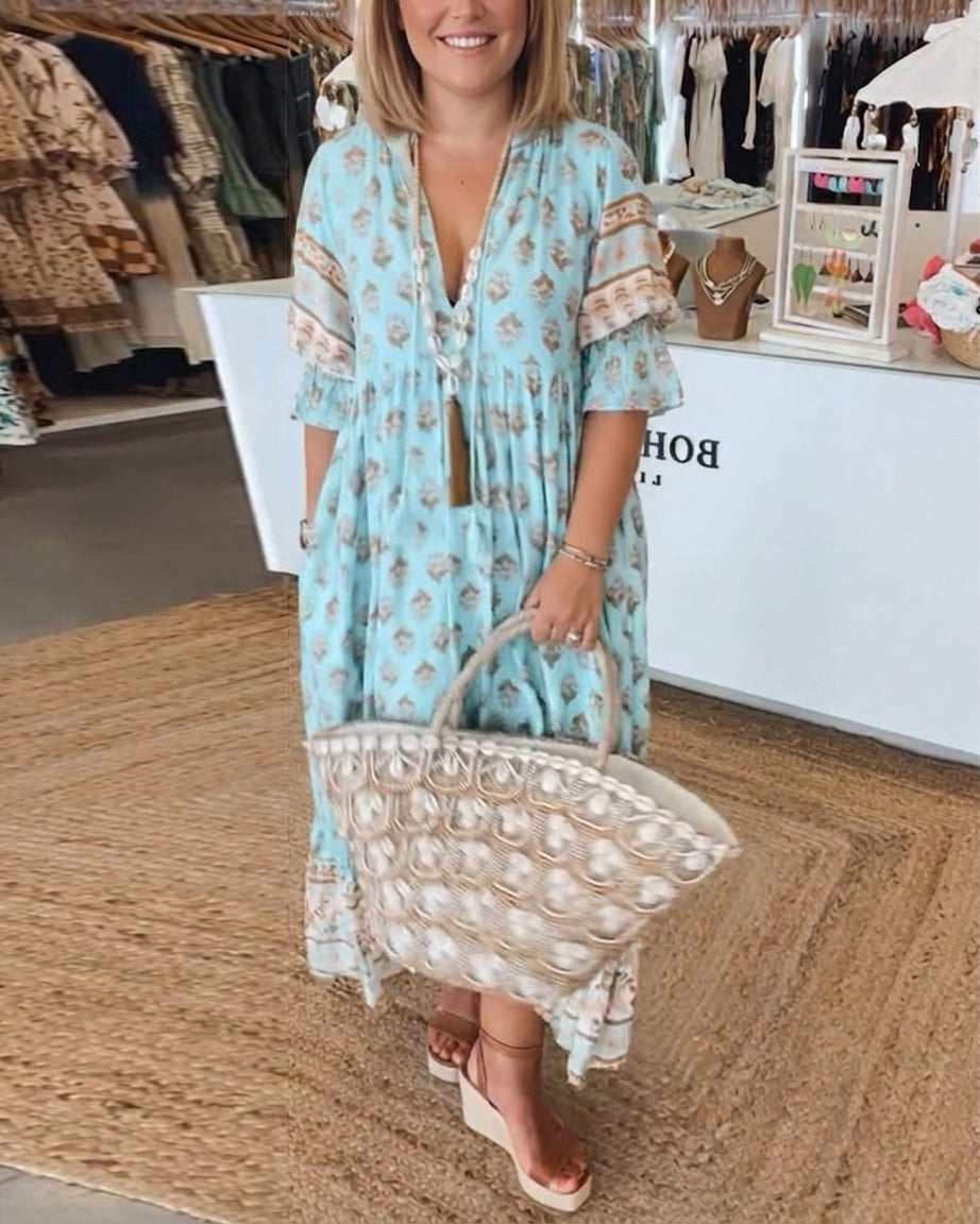 Verity™ | Bohemian Midi Beach Dress