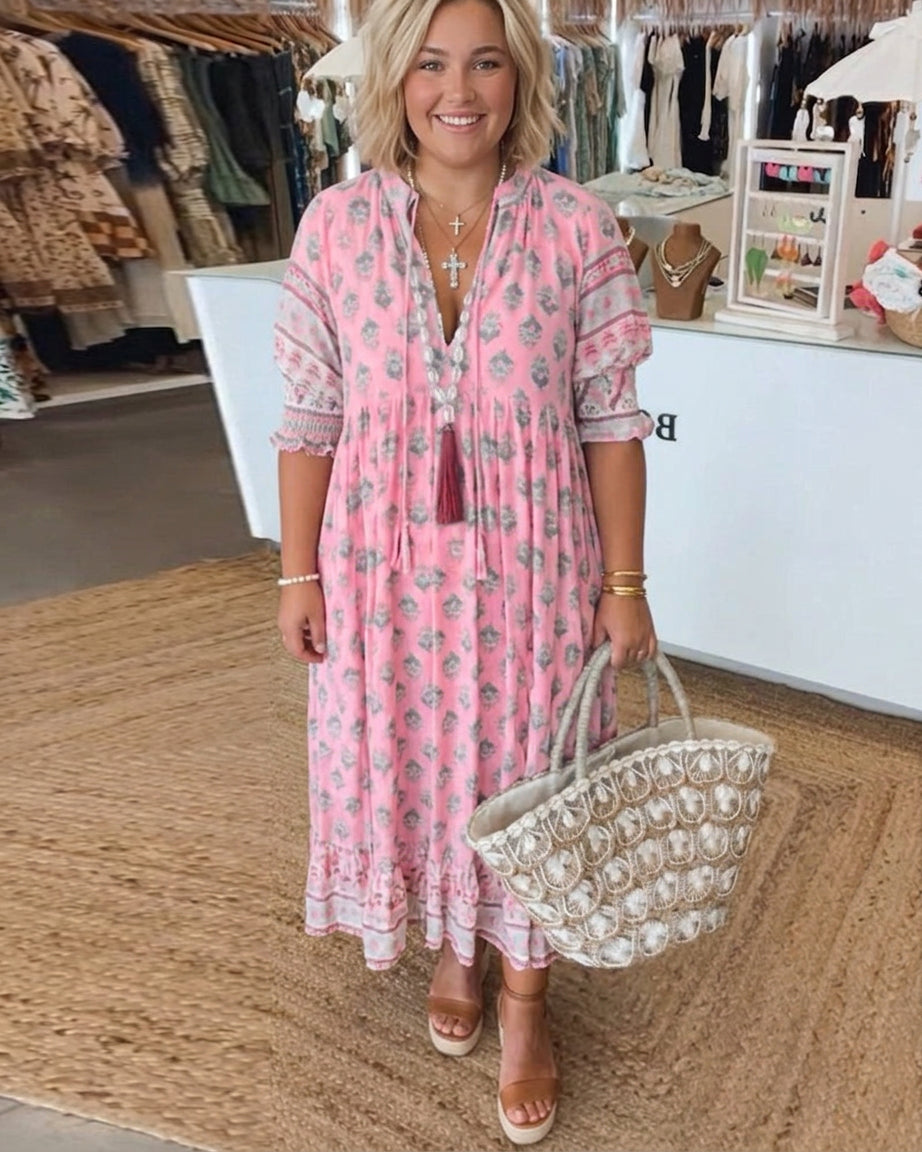 Verity™ | Bohemian Midi Beach Dress