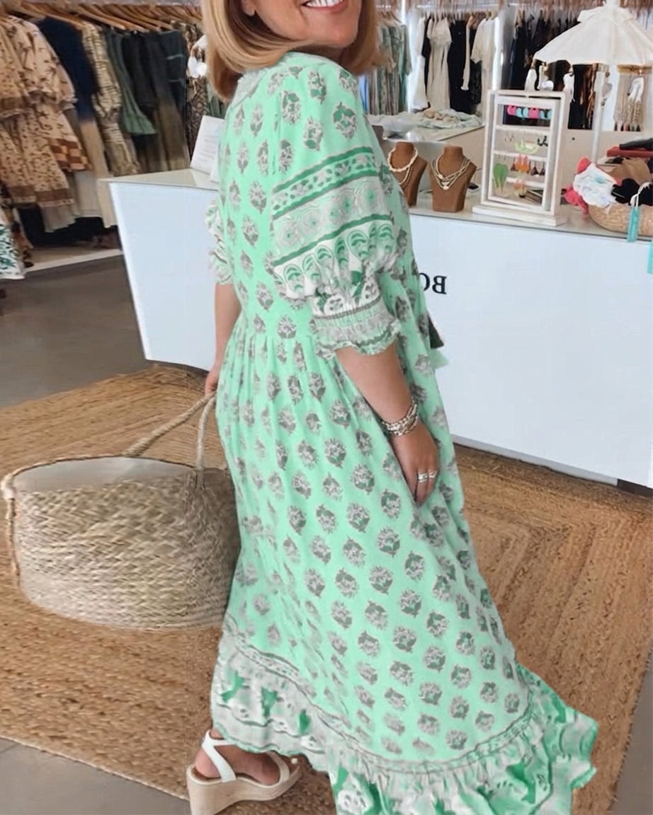 Verity™ | Bohemian Midi Beach Dress