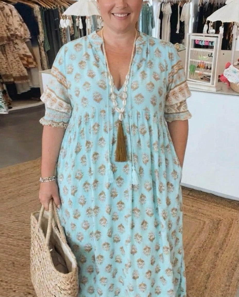 Verity™ | Bohemian Midi Beach Dress