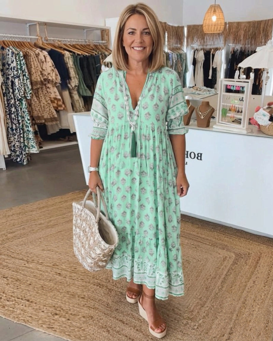 Verity™ | Bohemian Midi Beach Dress