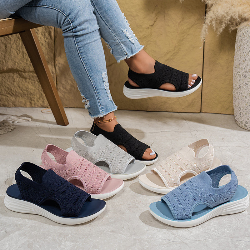 Zina | Women's breathable knit platform sandals